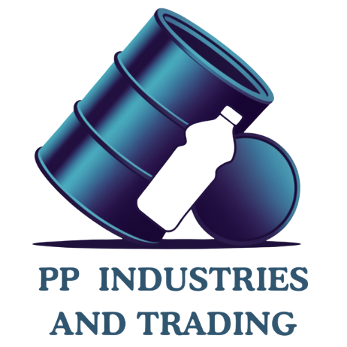 Blue lighthouse factory icon with smoke and clouds